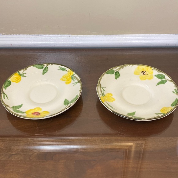 Franciscan Meadow Rose 2 -Saucers 5 3/4 - RARE - Picture 1 of 8